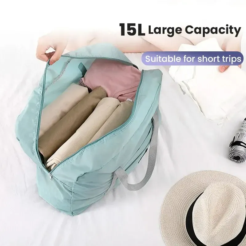 Sac de voyage pliable compatible bagage cabine, léger et grande capacité, pour femme et fille 3