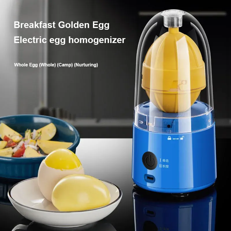 Batteur à œufs électrique automatique et portable, mélangeur de jaunes et de blancs d'œufs, fouet rechargeable par USB, outil de cuisine 2