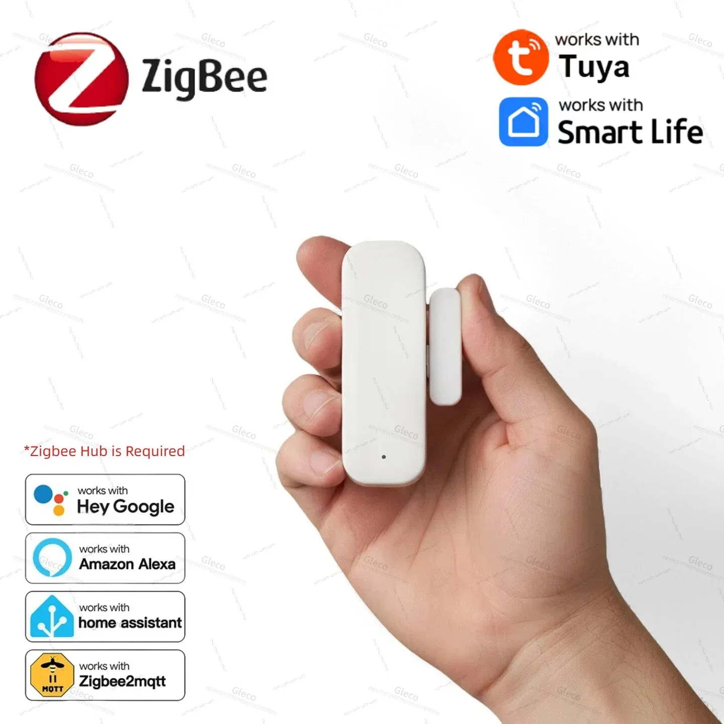 Capteur de porte et fenêtre Zigbee, vue principale