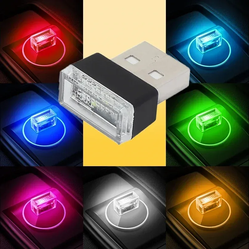Lumière LED USB pour voiture, éclairage d'ambiance intérieur automobile, décoration intérieure, universel, plug and play 3
