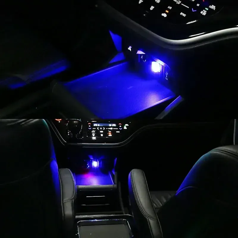 Lumière LED USB pour voiture, éclairage d'ambiance intérieur automobile, décoration intérieure, universel, plug and play 4