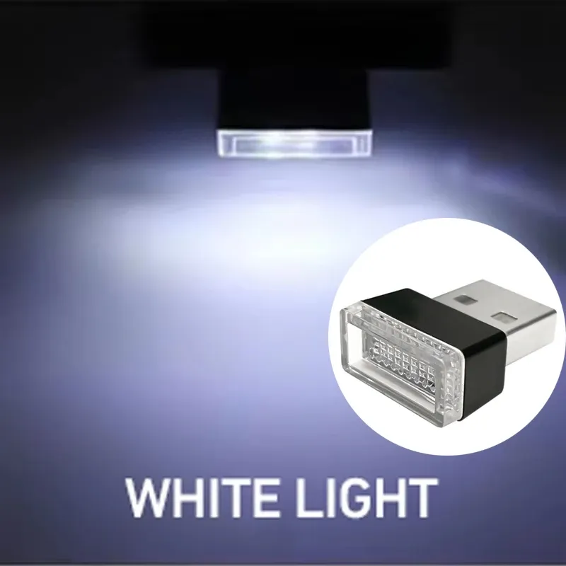 Lumière LED USB pour voiture, éclairage d'ambiance intérieur automobile, décoration intérieure, universel, plug and play 12