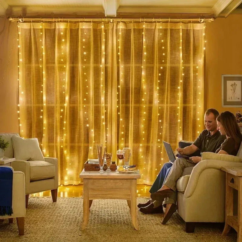 Gros plan sur les LED du rideau lumineux