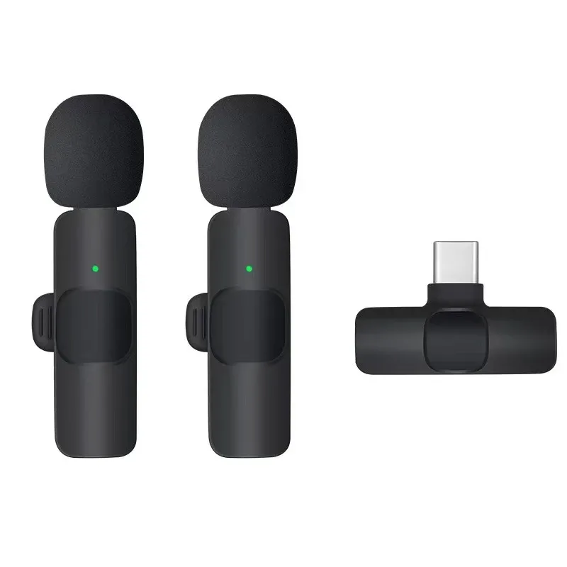 Microphone-cravate sans fil 2.4 GHz pour téléphone, avec réduction de bruit, surveillance audio et réverbération, idéal pour la diffusion en direct 6