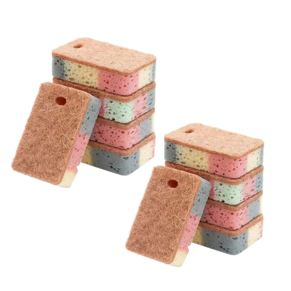 Éponge double face multi-usage pour la vaisselle et le détachage, outil de nettoyage durable pour la cuisine et la salle de bain 8