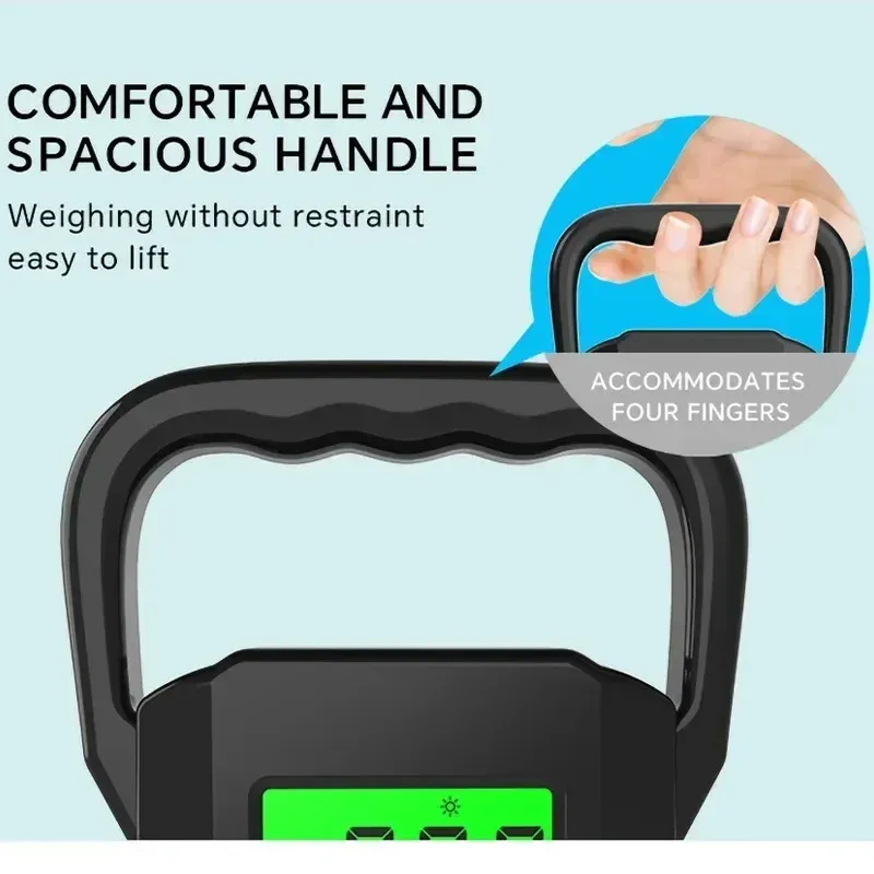 Balance numérique portable 60 kg / 10 g pour bagages, à suspendre, rechargeable par USB, mesure haute précision 2