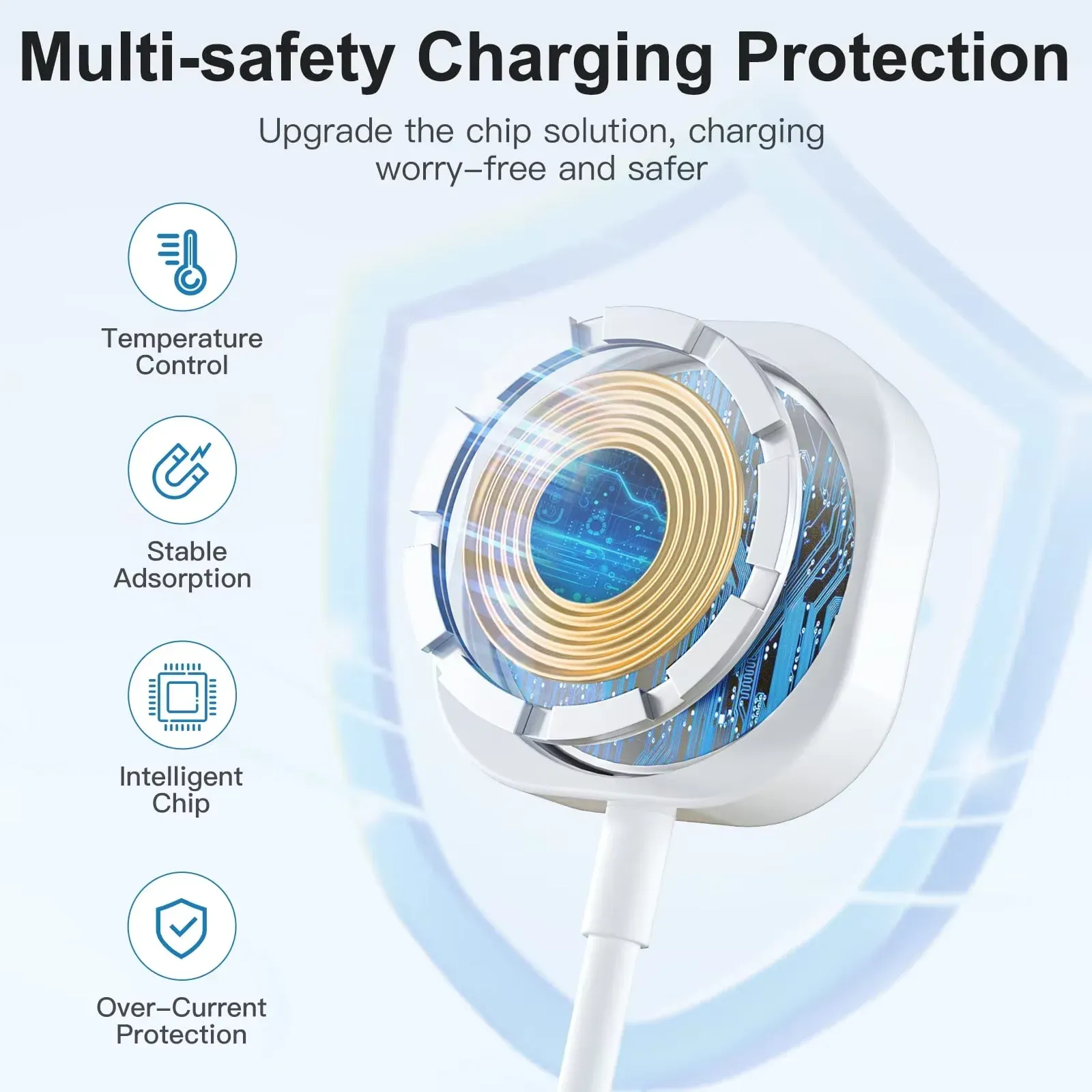 Câble de charge magnétique sans fil rapide USB pour Apple Watch, compatible iWatch 11, 10, 9, 8, 7, 6, 5, 4, 3, 2, SE/2 et Ultra, chargeur portable 3