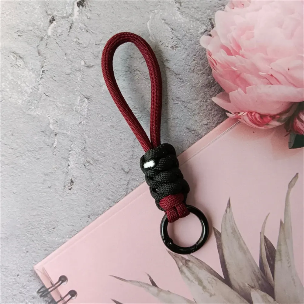 Porte-clés tressé à la main pour téléphone portable, dragonne en corde anti-perte, porte-clés de voiture pour homme et femme 13