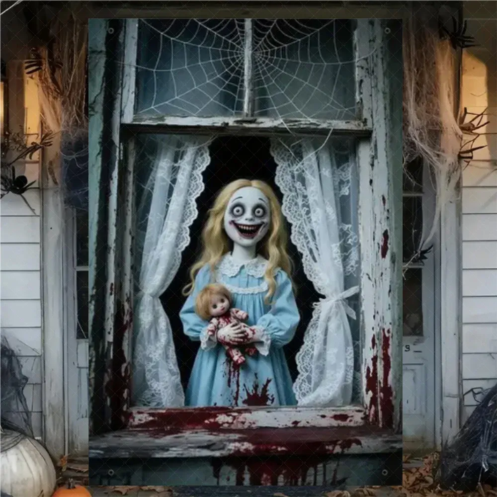 Décor d'Halloween à motif fantomatique