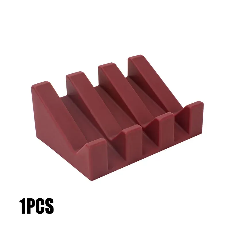 Porte-savon en silicone auto-drainant à plateaux rectangulaires en cascade pour salle de bain 10