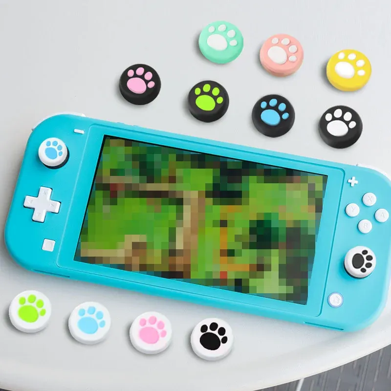 Gros plan sur les capuchons de joystick en silicone