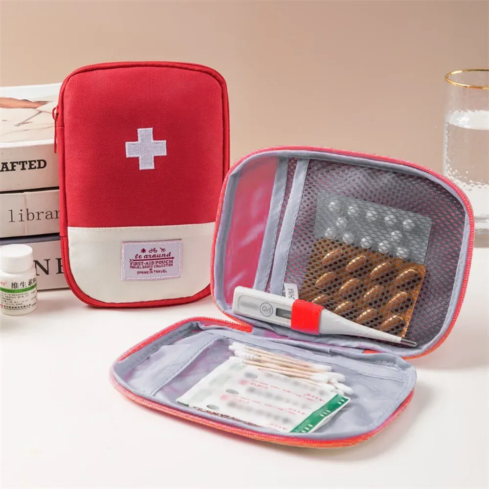 Mini organisateur de médicaments de voyage, trousse de premiers secours d'urgence portable pour le camping en plein air 6