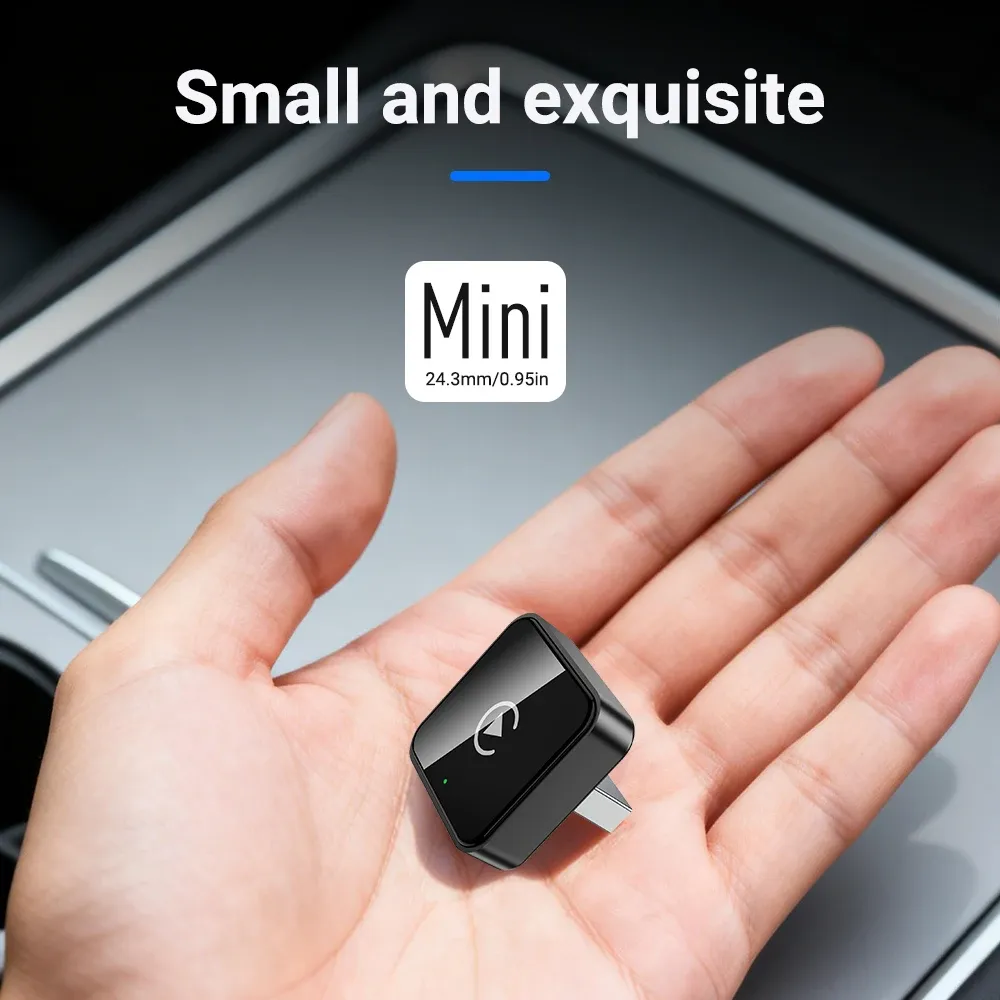 Adaptateur CarPlay filaire vers sans fil 2 en 1 pour Android Auto, boîtier intelligent WiFi 5 GHz, connexion USB-C/USB 2