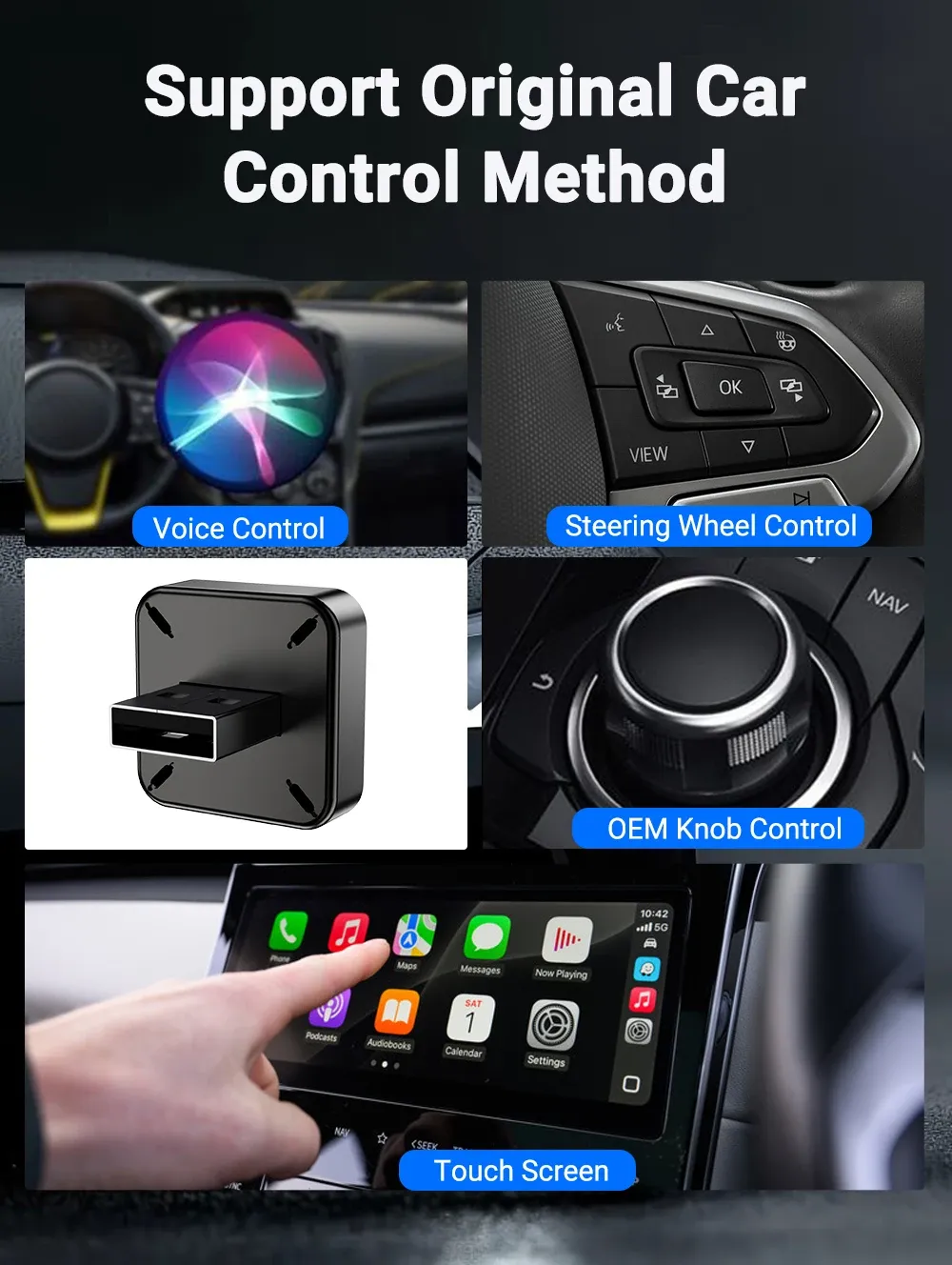 Adaptateur CarPlay sans fil, expérience conducteur