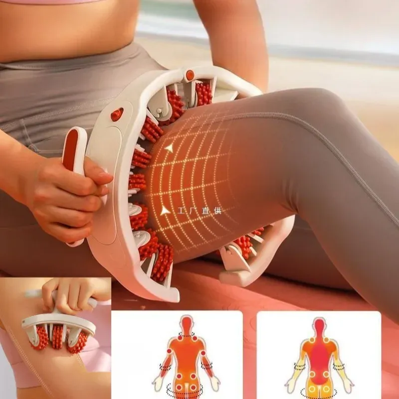 Masseur de jambes multifonctionnel à rouleaux avec poignées amovibles pour le corps entier, la nuque, les épaules et les abdominaux - Image 1