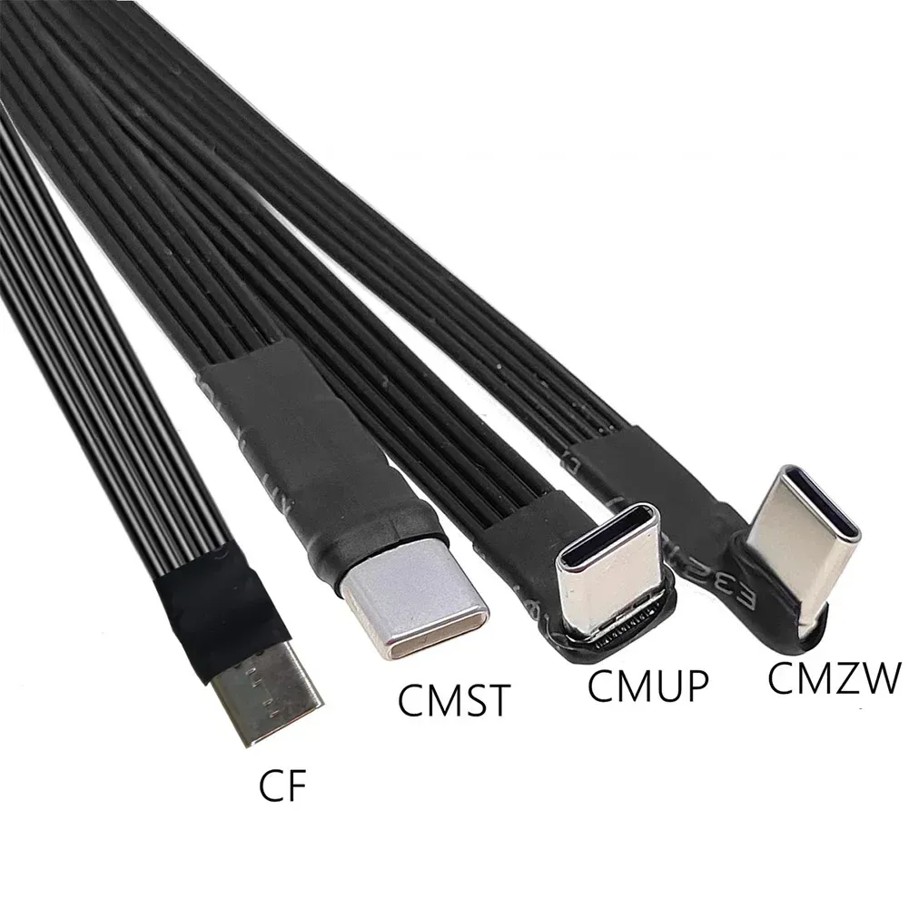 Câble adaptateur USB-C coudé à 90° en silicone souple, compatible batterie externe, charge PD 2A, transfert de données 480 Mbps
