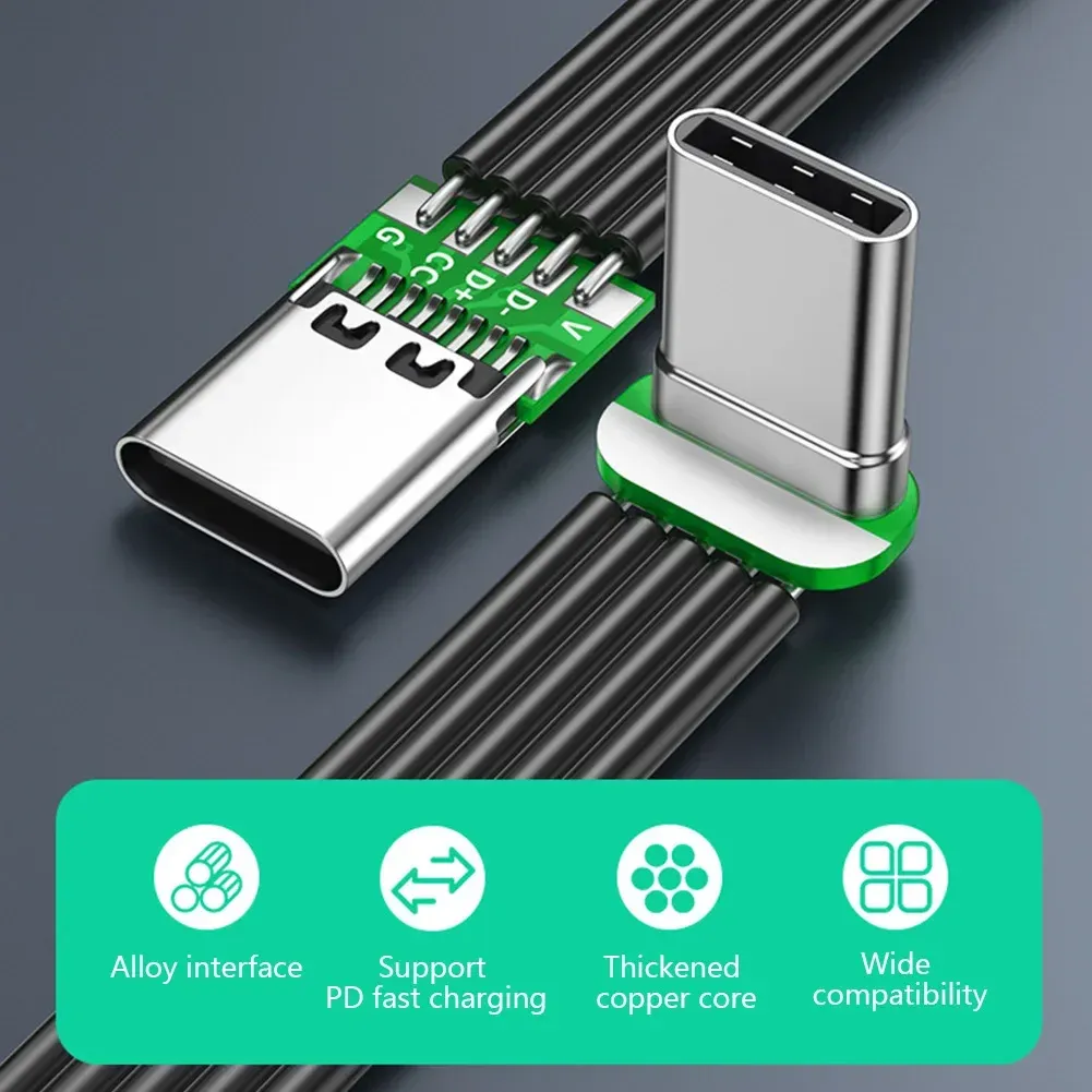 Câble USB-C coudé en situation d'utilisation