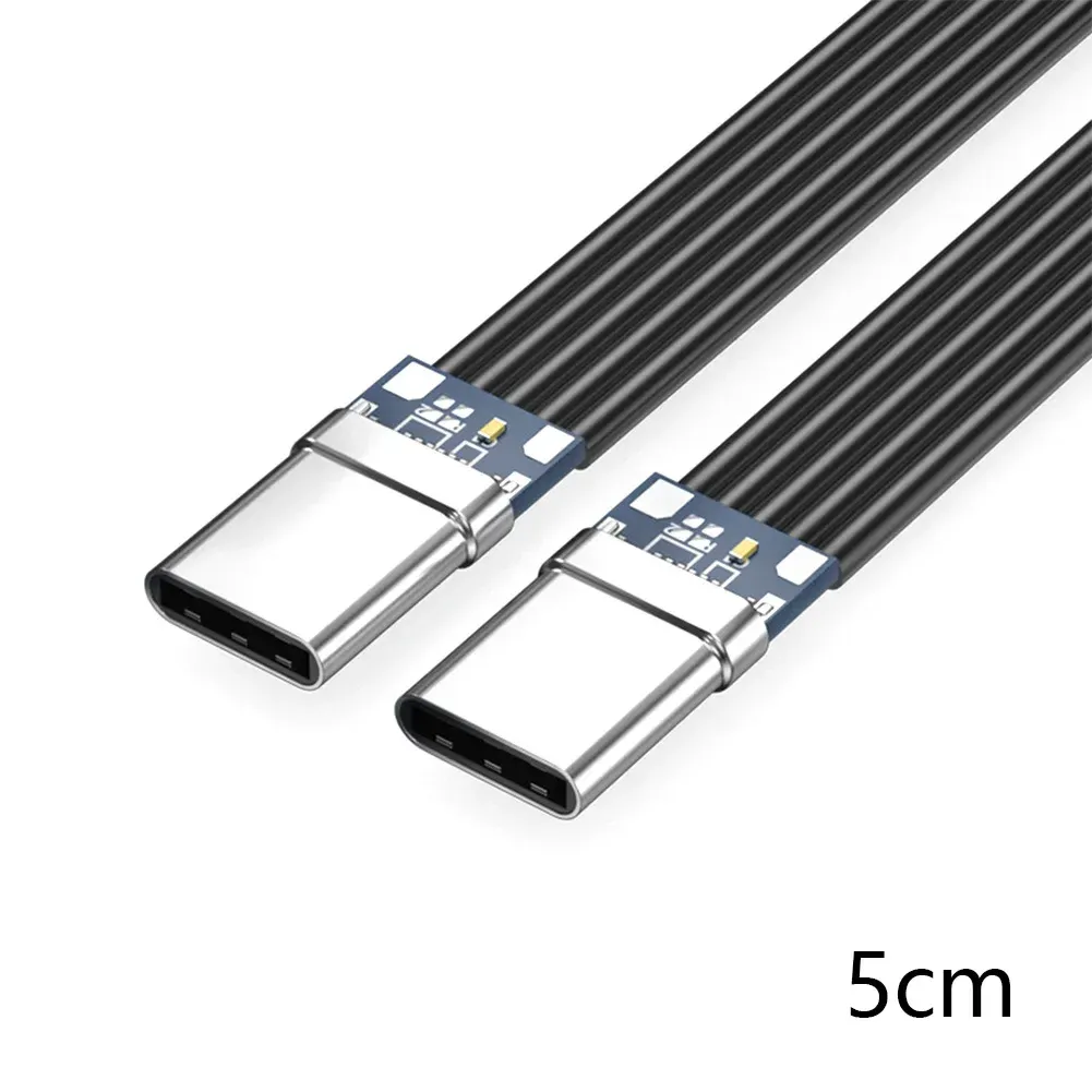 Câble adaptateur USB-C coudé à 90° en silicone souple, compatible batterie externe, charge PD 2A, transfert de données 480 Mbps 15