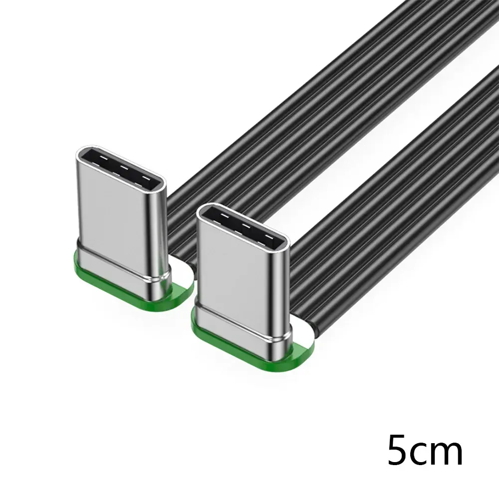 Câble adaptateur USB-C coudé à 90° en silicone souple, compatible batterie externe, charge PD 2A, transfert de données 480 Mbps 14