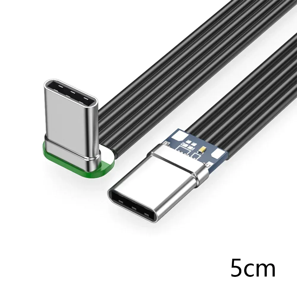 Câble adaptateur USB-C coudé à 90° en silicone souple, compatible batterie externe, charge PD 2A, transfert de données 480 Mbps 13