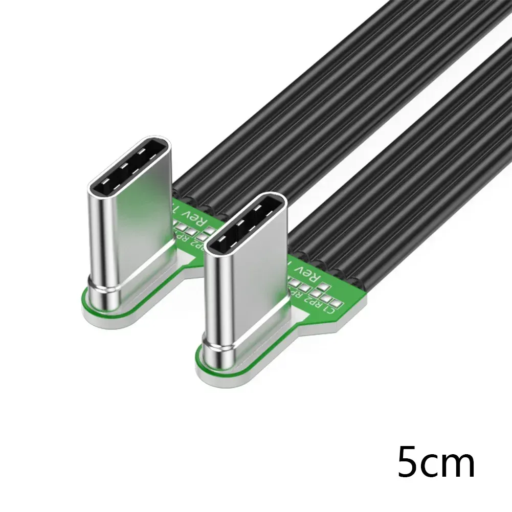 Câble adaptateur USB-C coudé à 90° en silicone souple, compatible batterie externe, charge PD 2A, transfert de données 480 Mbps 11