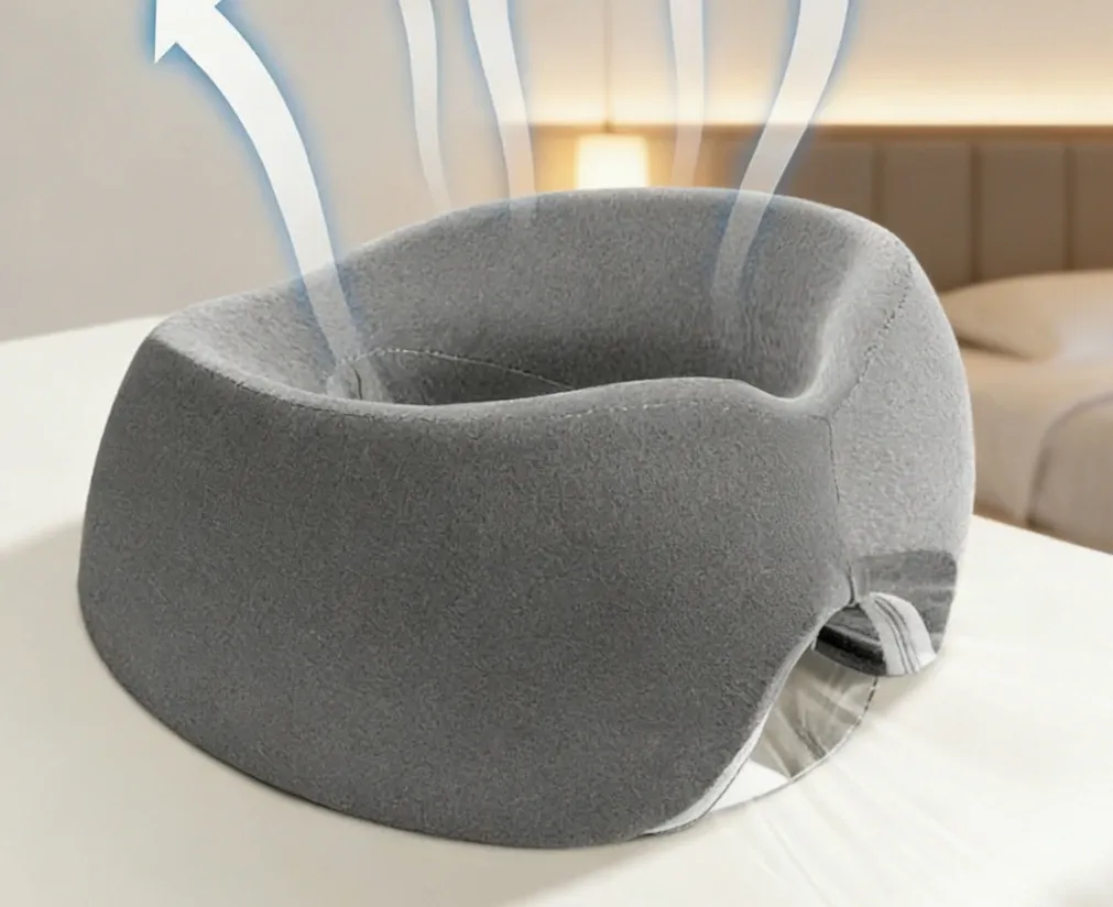Oreiller ergonomique en mousse à mémoire de forme pour le visage, repose-tête confortable pour la maison et les salons de beauté 5