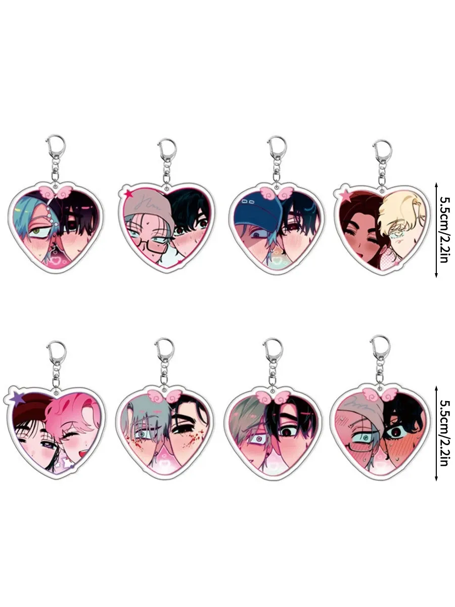 Porte-clés en peluche Alien Stage IVAN & TILL, porte-clés de couple, personnage de dessin animé, breloque de sac, idée cadeau pour fans 18