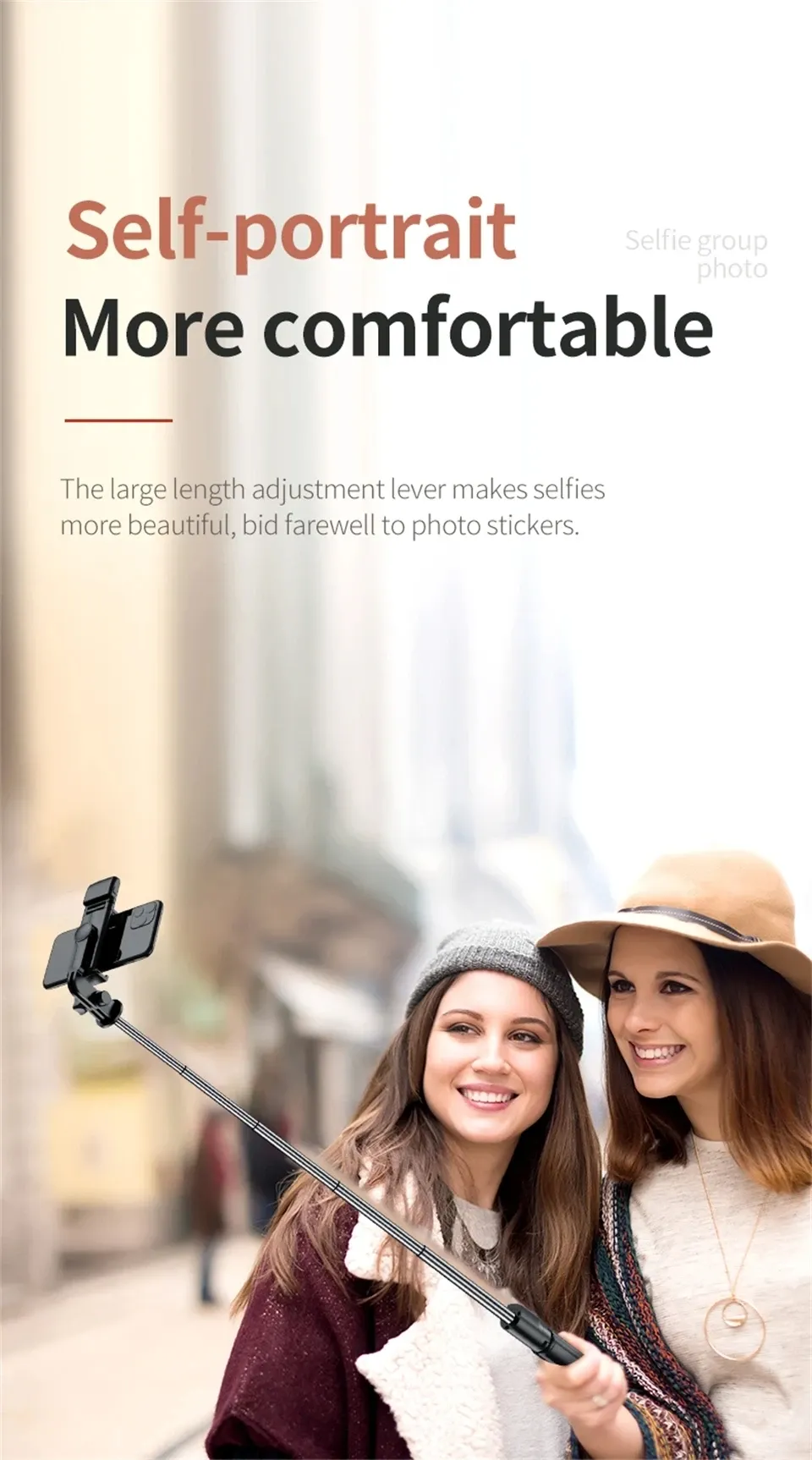 Trépied smartphone FGCLSY, stabilité des prises de vue