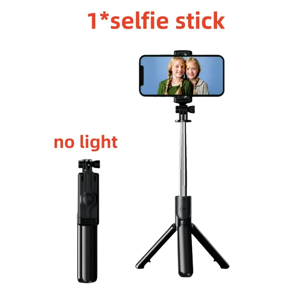 FGCLSY Trépied pour appareil photo de smartphone avec télécommande Bluetooth et lumière, perche à selfie sans fil avec support pour téléphone 8