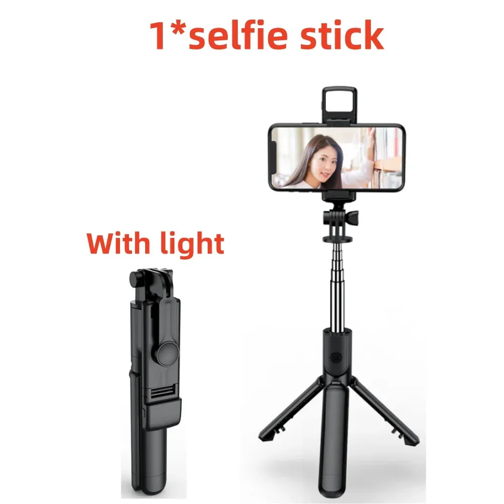 FGCLSY Trépied pour appareil photo de smartphone avec télécommande Bluetooth et lumière, perche à selfie sans fil avec support pour téléphone 10
