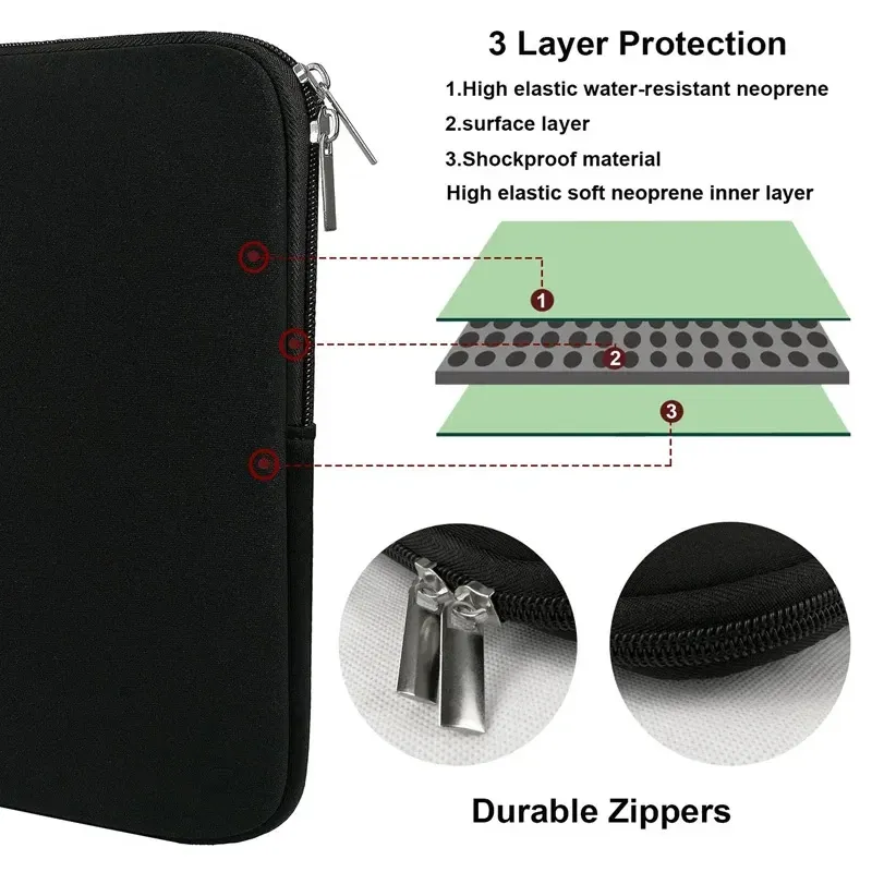 Détail de la housse de protection pour ordinateur portable