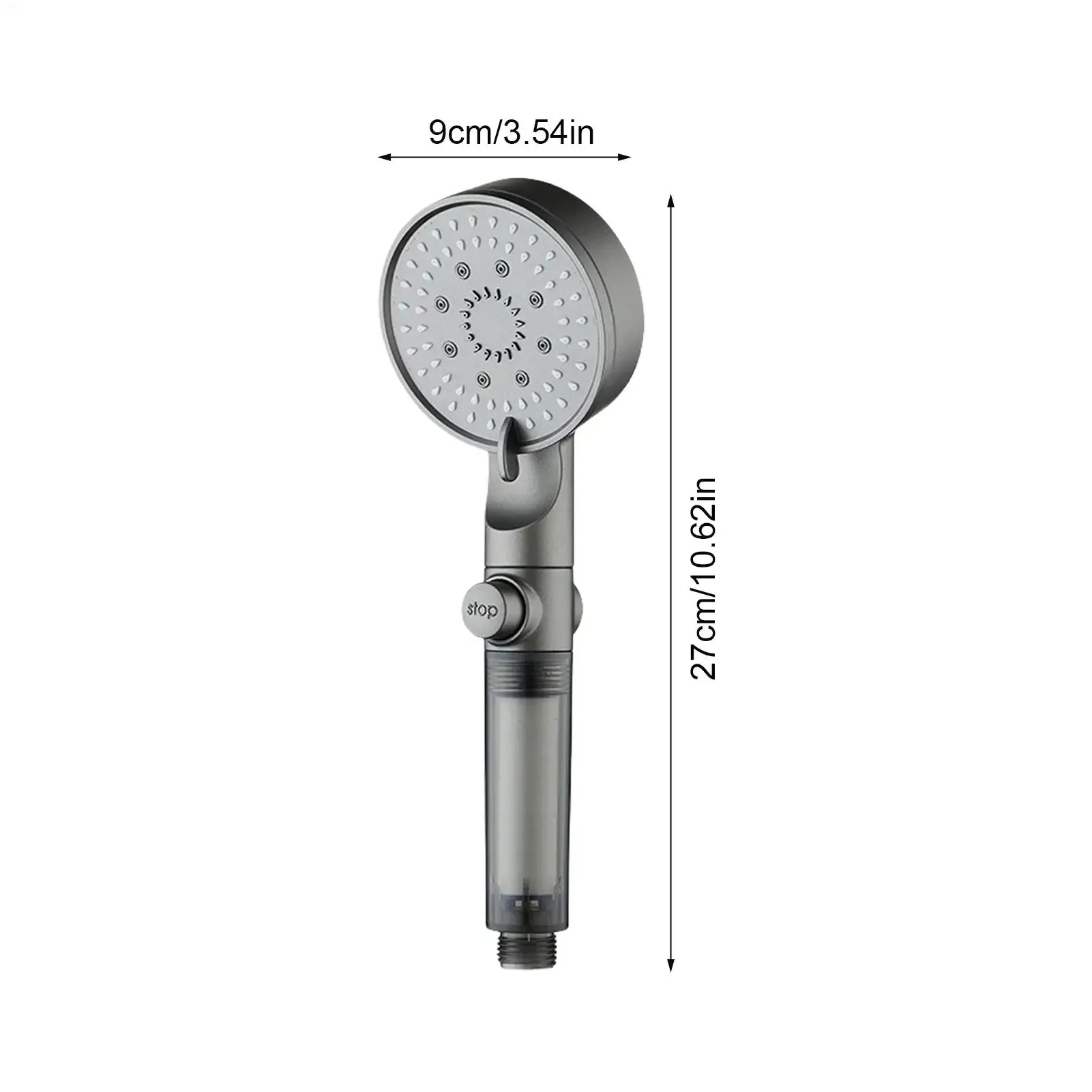 Pommeau de douche haute pression à 5 modes avec filtre intégré, buses en silicone et 5 filtres de rechange inclus 6