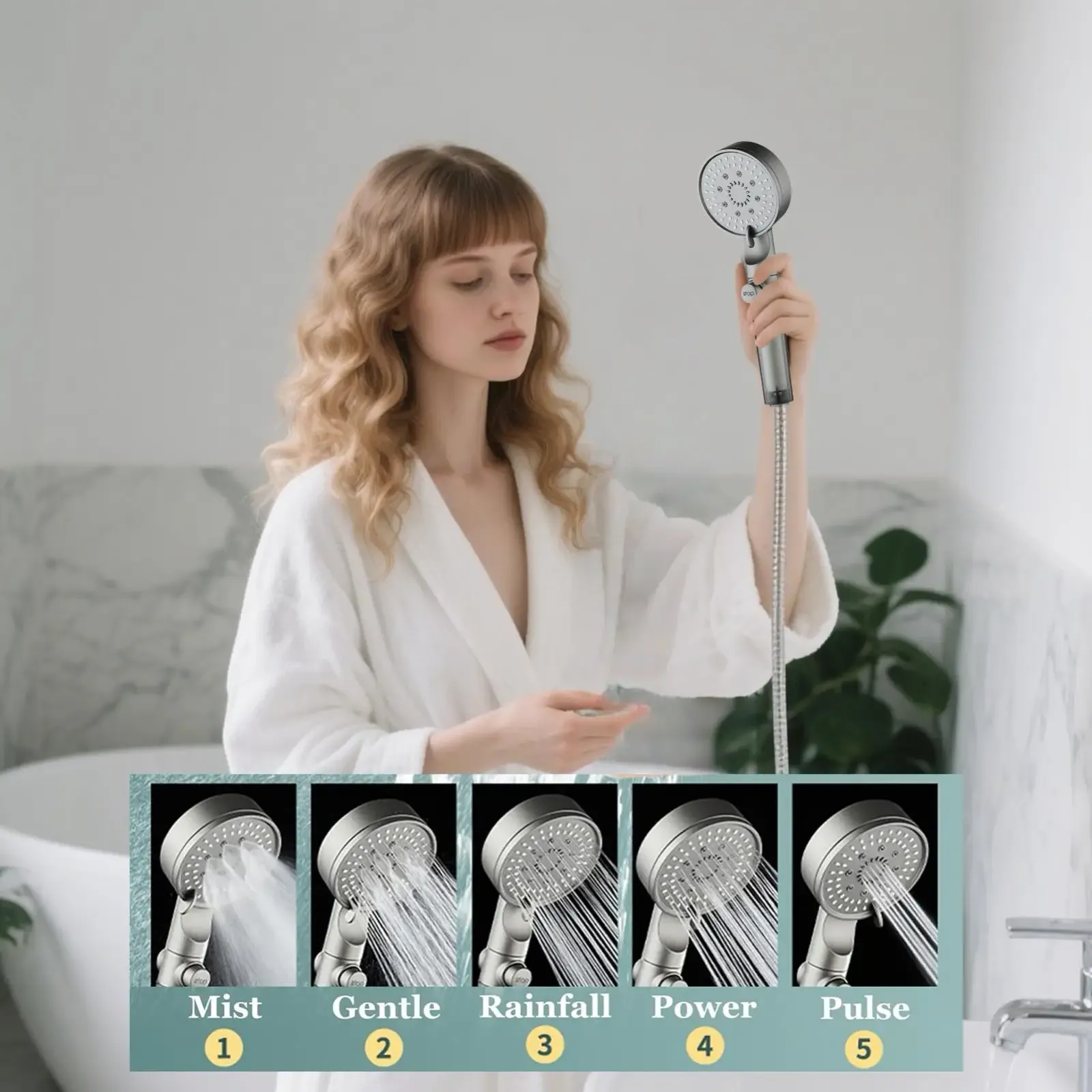 Modes de jet du pommeau de douche