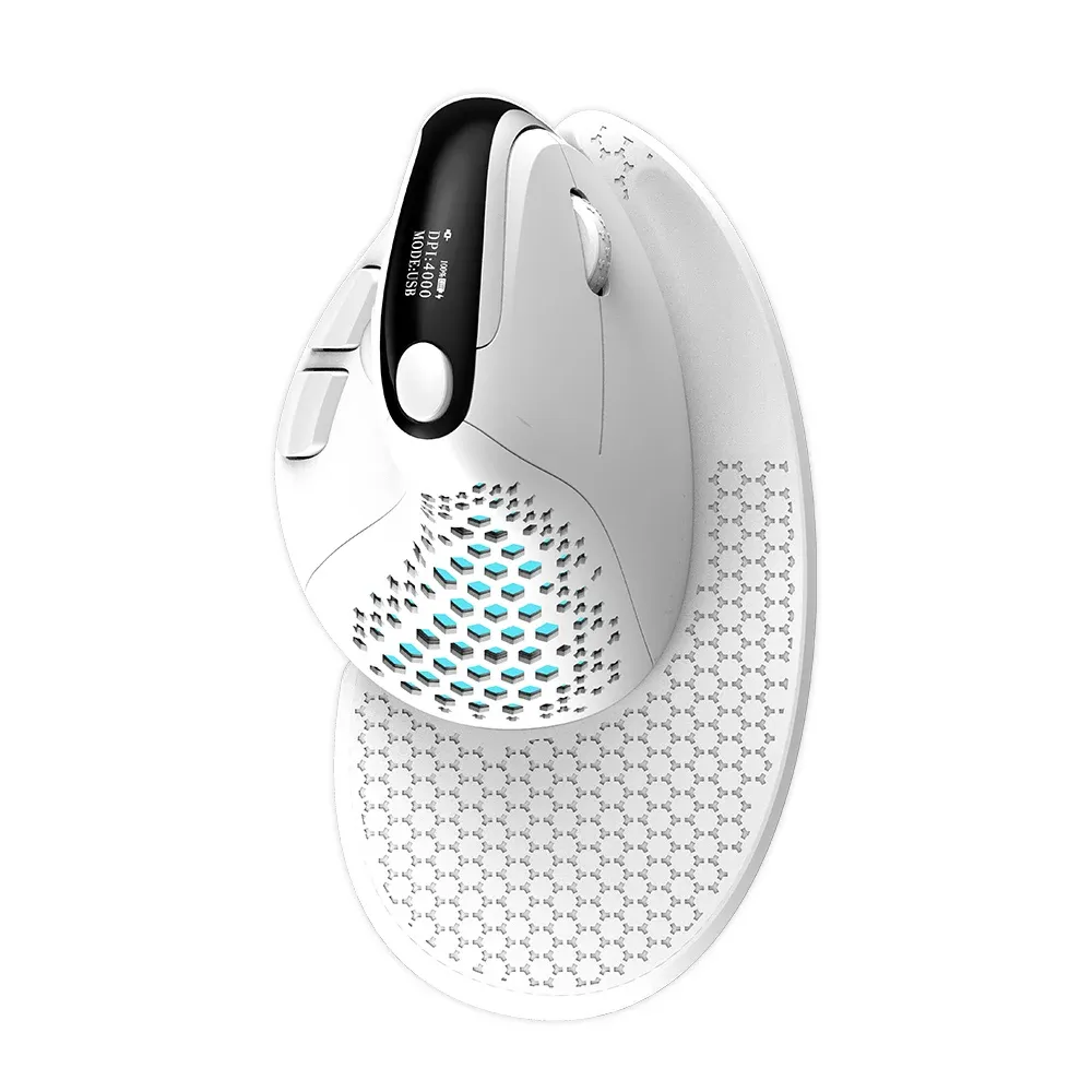 Souris verticale ergonomique Delux M618XSD Seeker avec écran OLED, 4000 DPI, rechargeable (1000 mAh), couvercle arrière amovible, pour ordinateur 8