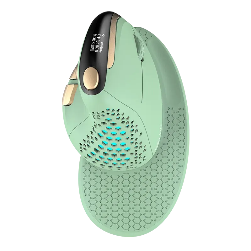 Souris verticale ergonomique Delux M618XSD Seeker avec écran OLED, 4000 DPI, rechargeable (1000 mAh), couvercle arrière amovible, pour ordinateur 9