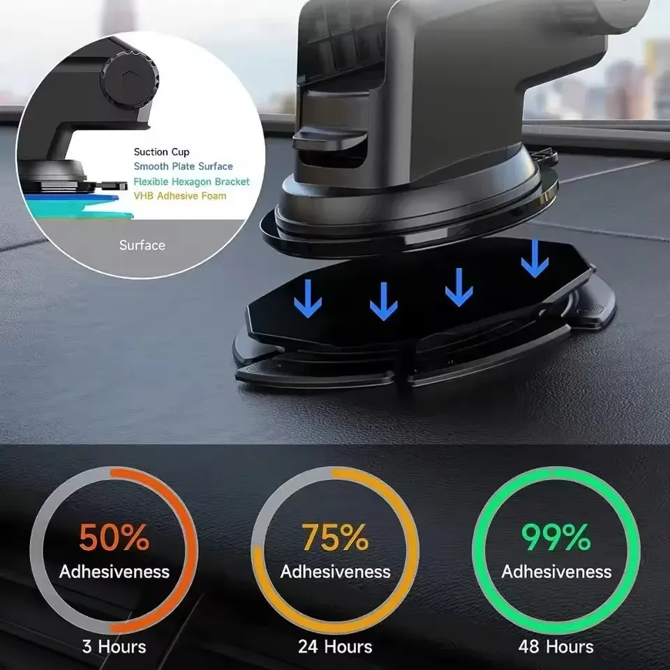 Support universel de téléphone à ventouse pour tableau de bord ou pare-brise de voiture 2