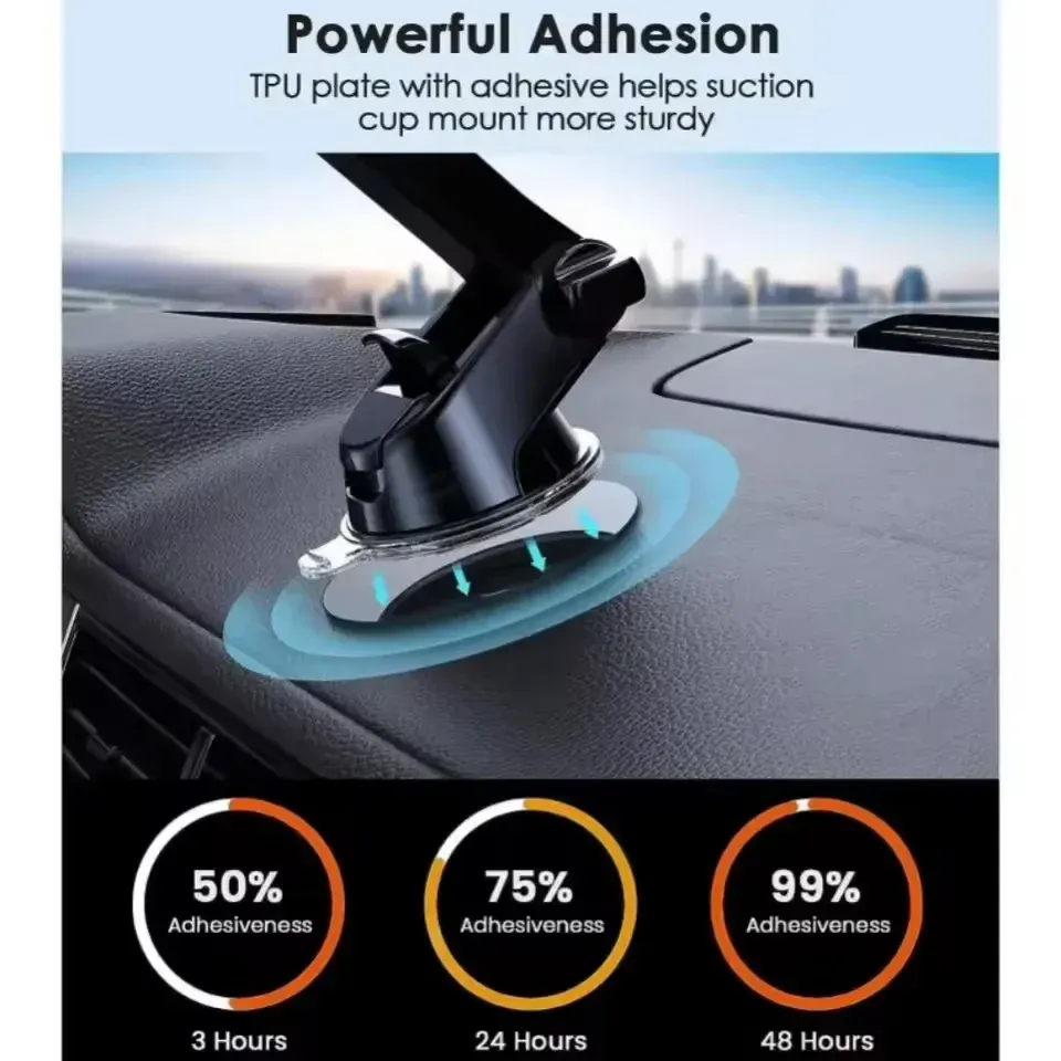 Support universel de téléphone à ventouse pour tableau de bord ou pare-brise de voiture 3