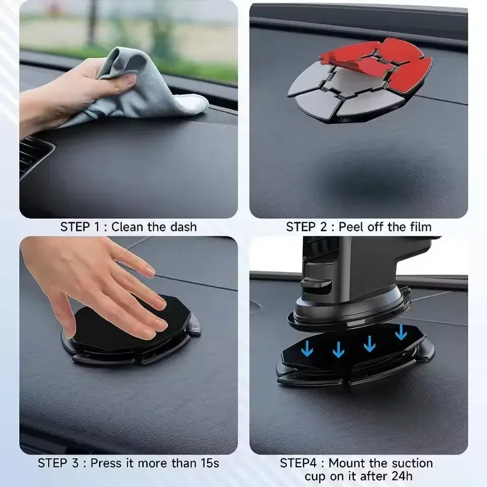 Support universel de téléphone à ventouse pour tableau de bord ou pare-brise de voiture 6
