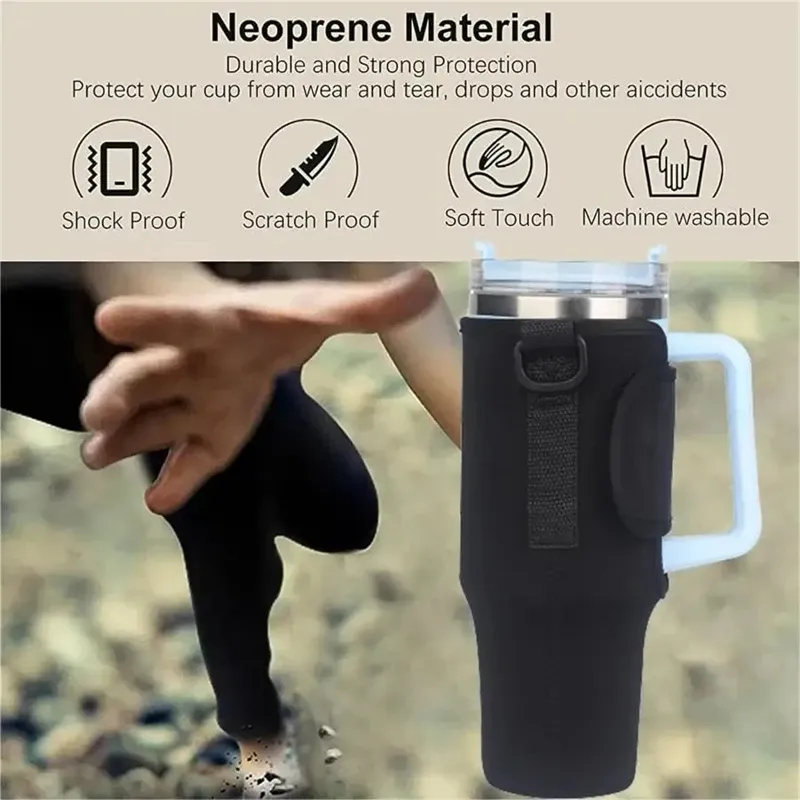 Sac de transport pour bouteille d'eau grande capacité avec poignée et bandoulière réglable 5