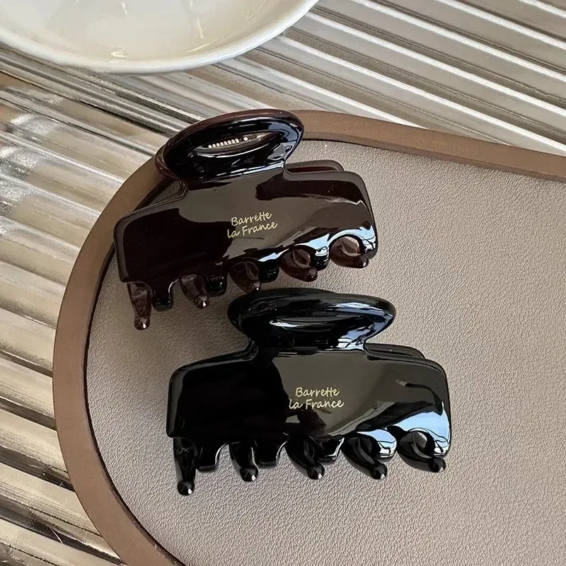 Pinces à cheveux en acétate rouges, 5,5 cm, pour filles et femmes 4