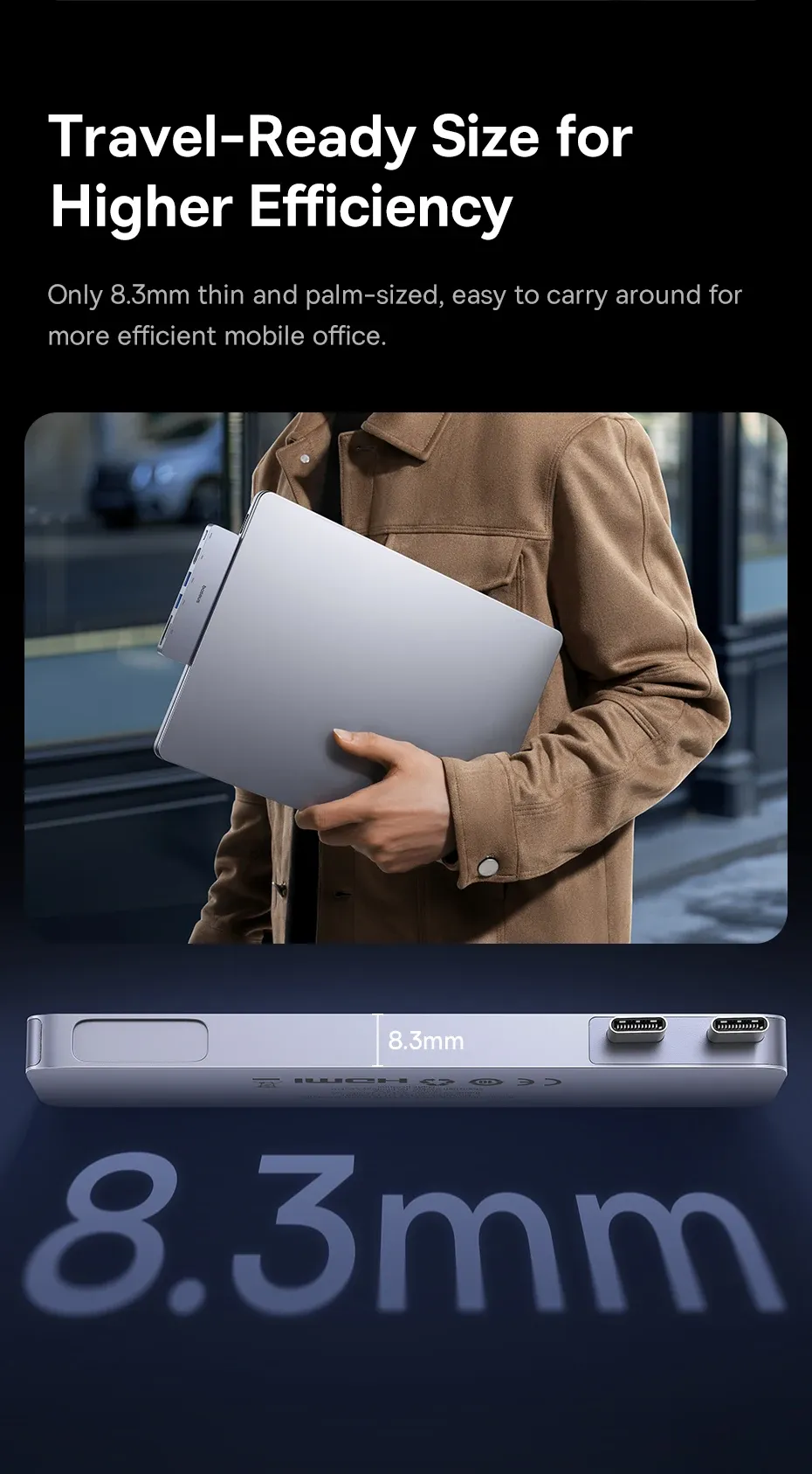 Hub compact emporté en déplacement