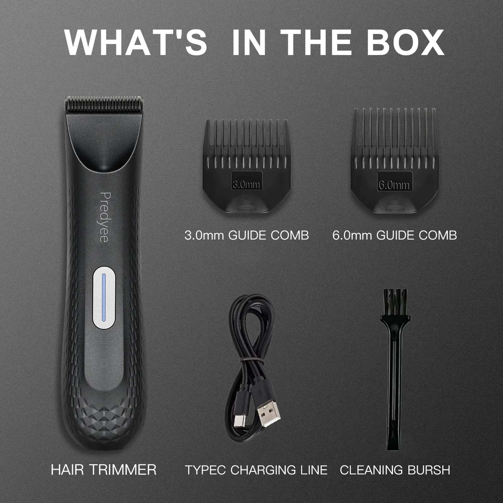 Tondeuse corporelle électrique pour hommes, étanche, avec lame en céramique remplaçable 6