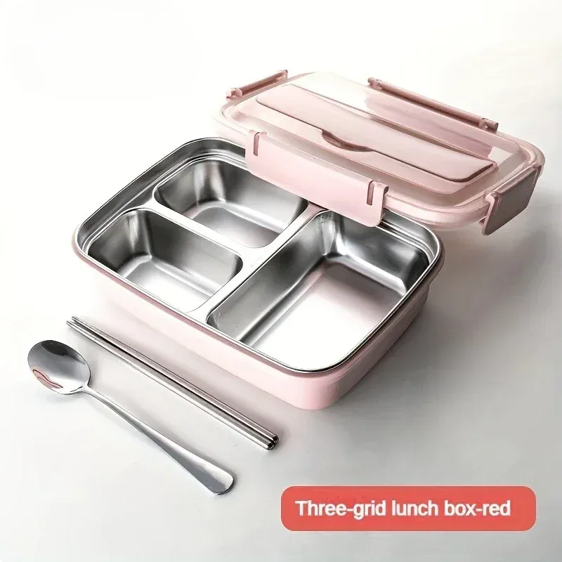 Boîte à déjeuner en acier inoxydable anti-fuite à 3 ou 4 compartiments – Bento durable et facile à nettoyer 9