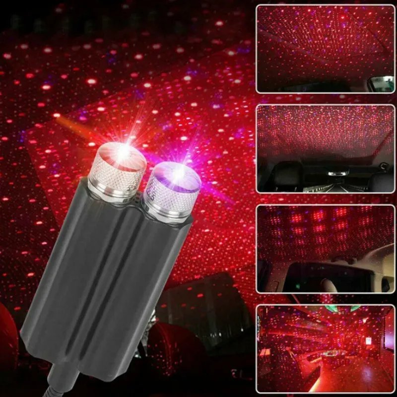 Veilleuse USB LED étoilée pour plafond de voiture, projecteur d'ambiance galaxie 6