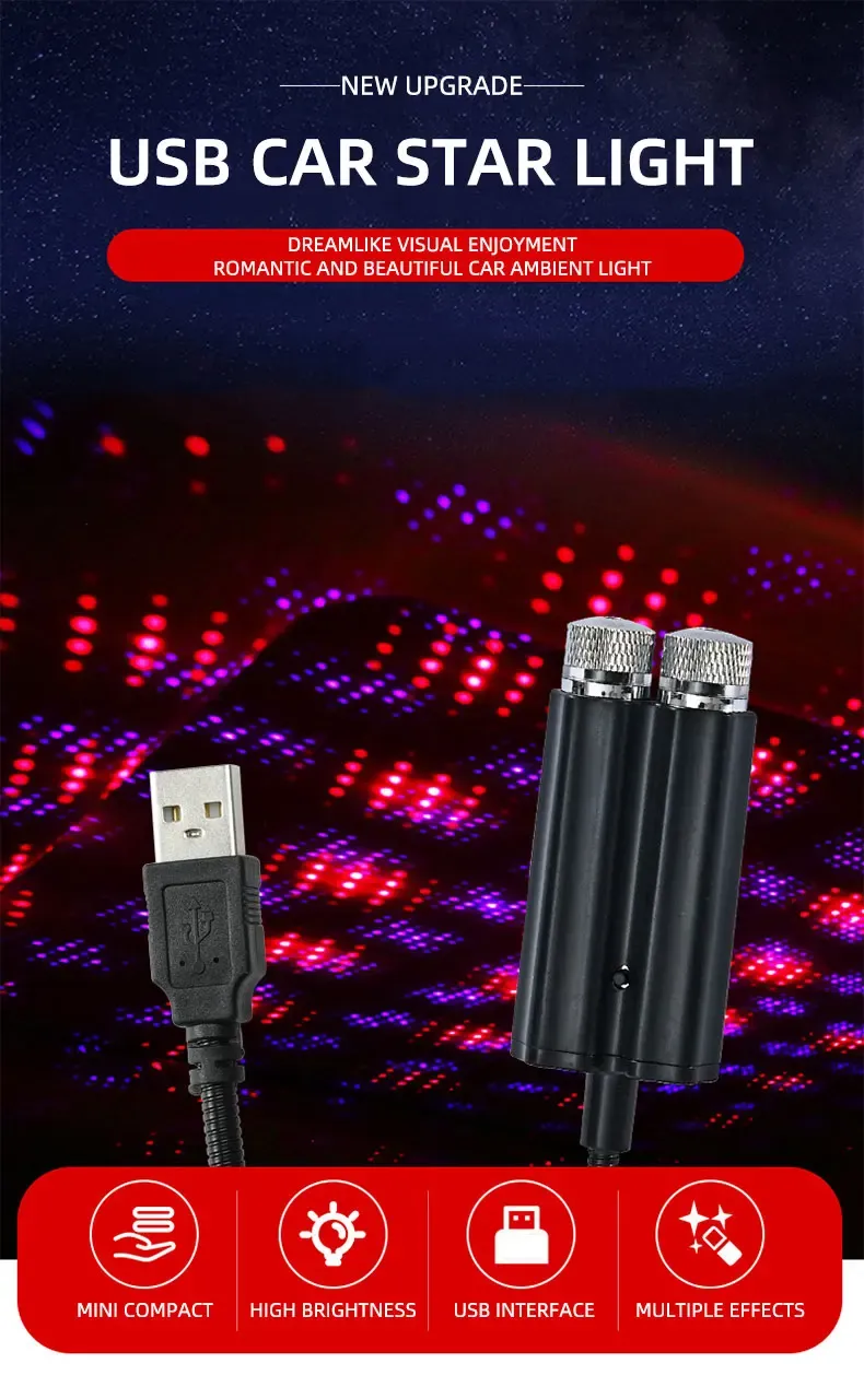 Projecteur LED étoilé pour toit de voiture