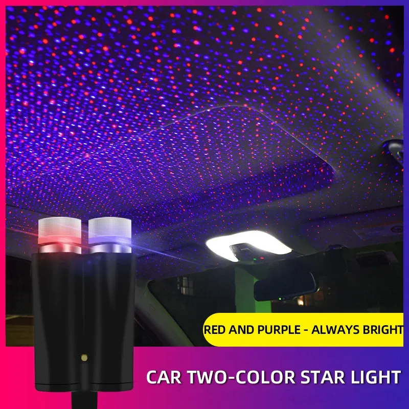 Veilleuse USB LED étoilée pour plafond de voiture, projecteur d'ambiance galaxie 7