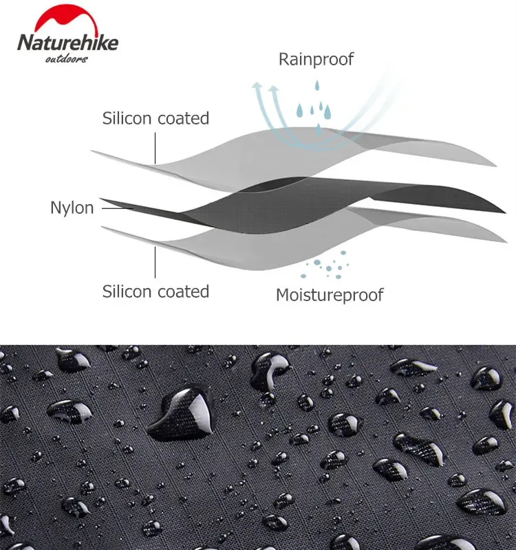Tapis de plage Naturehike résistant à l'humidité, couverture de pique-nique pliable pour randonnée et extérieur, anti-sable 4