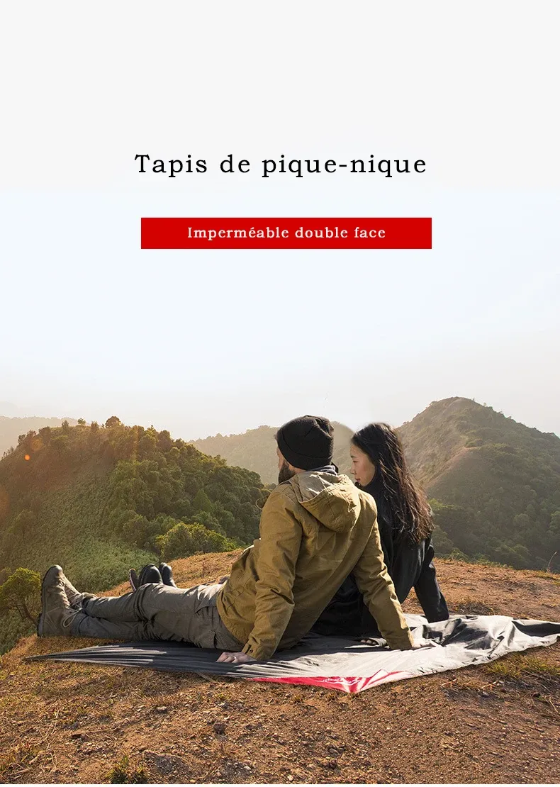 Vue d'ensemble du tapis de plage Naturehike