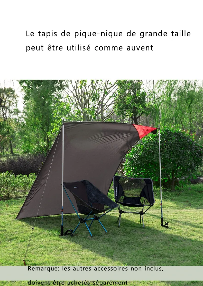 Tapis de plage en situation