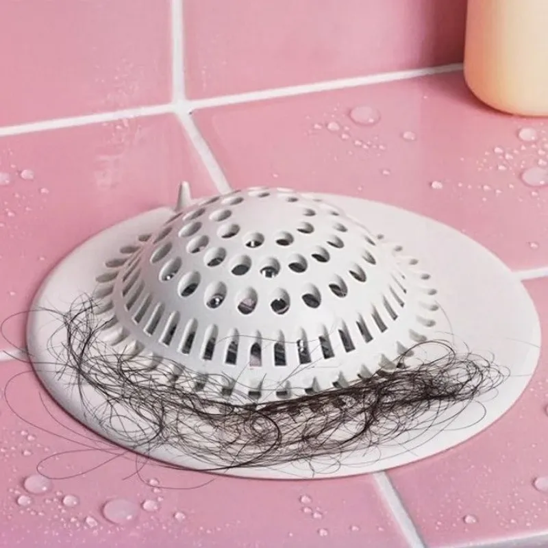 Crépine de douche anti-cheveux, filtre collecteur de cheveux pour bonde de baignoire, format pratique